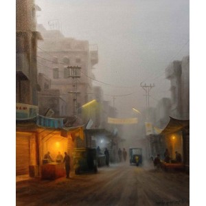 Zulfiqar Ali Zulfi, 24 x 30 Inch, Oil on Canvas, Landscape Painting-AC-ZUZ-104